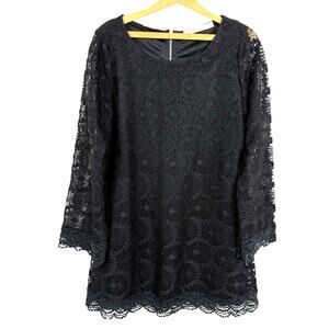 Liberty Love Women Lace Overlay Dress Large Dark Romantic Moody Fairy Grunge